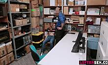 officer rips clothes punishes bent over teen burglar with monster cock doggystyle!