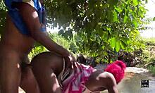 Hammering slutty pornstar pussy bent over doggystyle in hardcore riverside outdoor group bang quickie