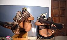 i cant get over this size difference between two horny african ebony lesbians