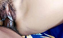 She sucks my huge cock then we fuck hard creampie her pussy