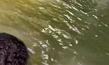 Fucking my hot Colombian girlfriend on public river