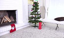 The old neighbor man next door devours young shaved teen pussy with expert tongue skills.