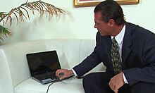 Rough fuck rips clothes off asian milf's dripping pussy