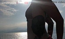 Teasing public fun on ilha bela trip with bent over doggystyle and ripped clothes