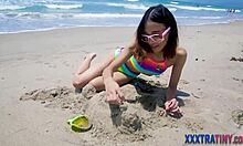 Petite Asian Teen Swallows Monster Cock Cum Facial Blast