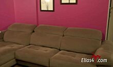 little young ebony with her delicious tight pussy sits on the guys' cocks squirting wildly in voyeur interracial fun