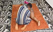 sexy milf moans loud getting sensually creampied on floor after barefoot ass worship