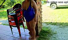 outdoor flashing my big latina ass at camp 😈 venezuelan whore fucks for cuck hubby 📹 join us!