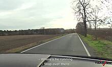 Desperate Czech Hottie Trades Wet Pussy Ride for Lift Home Deal