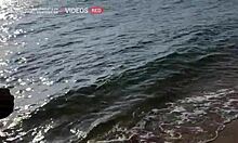 Teasing public fun on ilha bela trip with bent over doggystyle and ripped clothes