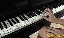 Tempting newbie babe's POV blowjob sparks intense hardcore plowing