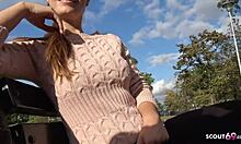 German Scout Czech Teen Jennifer Fucked Raw Pickup Street Cowgirl Cash