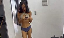 Surprise Entry Finds Petite Colombian Stepsister Masturbating To My Photos Real Taboo Sex