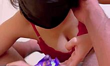 Wow hot blindfolded Indian 18-year-old beauty gives the best deepthroat blowjob on huge cock in romantic HD desi quickie!