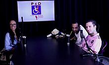 imagine the teasing interview turning into full lingerie humiliation with tattooed blonde latina in see through outfit