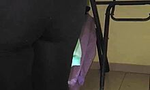 maid in see-through leggings flashes big ass chubby milf dirty talk