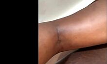 Pregnant Ebony Girlfriend's Huge Fat Pussy and Big Ass Enjoy Intense Dildo Teasing