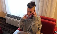 Married bride breeds bareback creampie stranger phone call saves marriage