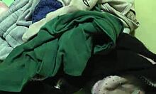 maid in see-through leggings flashes big ass chubby milf dirty talk