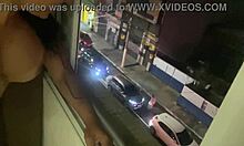 giving it to my friend by open window juicy pussy creampie public thrill