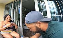 stepsis white booty squeezed tight after long time she strips comfy for rough fuck jhodez1