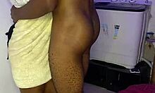 Quickie Sex with Sexy Ebony Housegirl Changing Clothes