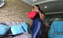 stepsis white booty squeezed tight after long time she strips comfy for rough fuck jhodez1