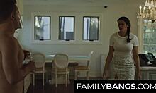 Stressed penny barber milf blackmails messy van wylde son-in-law for car fuck