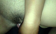 her shaved pussy creams hard from intense creampie pounding