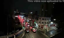 giving it to my friend by open window juicy pussy creampie public thrill