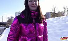 i can't believe i picked up this tiny german teen belinda for her first rough casting fuck with my huge cock