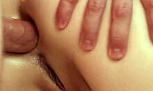 angelica heaven bends over as slutty teen for intense anal pounding and creampie finish