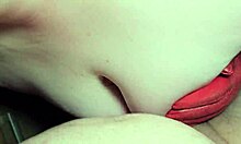 Stepmom jerks my cock between her huge natural tits!