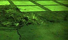 damn this hairy teen babe's first bdsm foot fuck looks intense... bound and pounded!