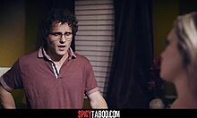 hey, watch this brunette girlfriend sneakily ride her boyfriend's cock deep