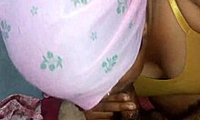 indian bhabhi sucks my big black cock deep for hot cumshot mouthful