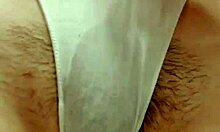 Pissing Skinny Brunette Soaks Panties in Bath