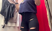 check out this milf's huge tits and fat nipples flashing in dressing room