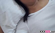 Huge Cock Stretches Petite Stepsis Amara Romani's Tight Holes Wide