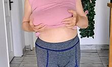 Giant Mature Boobs Swing Wildly Without Bra In Hot Striptease