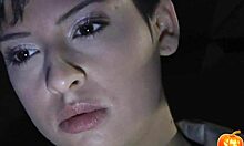 grandpa bends teen brunette over for halloween doggystyle pounding