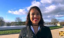 whoa, christina's this petite milf brunette going wild in her first steamy video 🔥😈