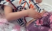 waking up horny 18yo latina fingers herself in solo relief session