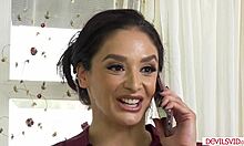 that horny babe couldn't resist jumping on her friend's stepdad for a wild fuck session