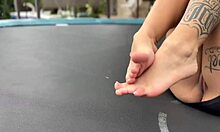 Skinny Latina Pornstar Public Footjob Blowjob Cock Tease