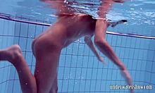 Lucy Slips Bikini Off Poolside Tease