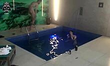 wanna see us bareback monster cocks in motel pool threesome with blonde brazilian friends?