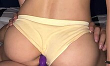 Beautiful Mexican Latina Rides Cock and Dildo for Intense DP