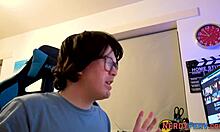 Innocent Newbie Tricked into Sloppy Head for Nerd's Facial