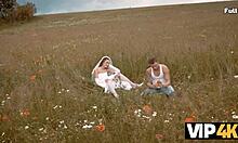 vip4k city cock fills country girl in wedding dress outdoors